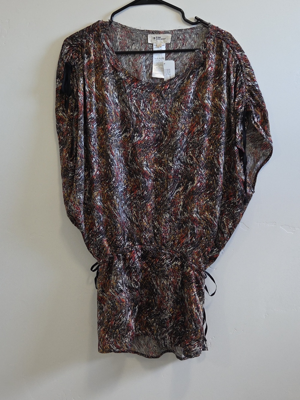 Isabel Marant Multicolor Abstract Print Woman's Silk Mini Top